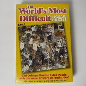 Worlds Most Difficult 529 Piece Cats Jigsaw Puzzle New and Sealed